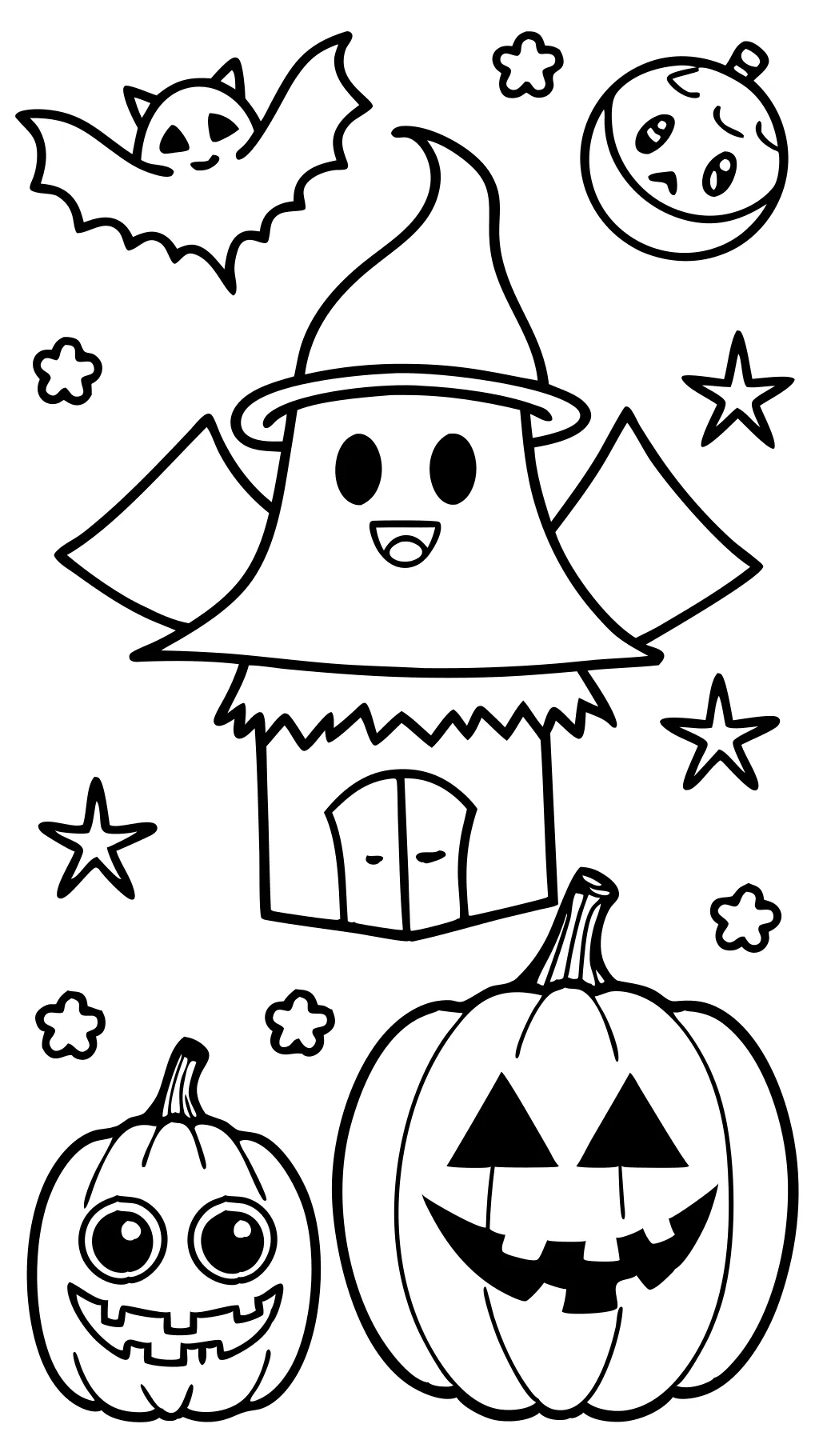 Páginas de color de Halloween PDF